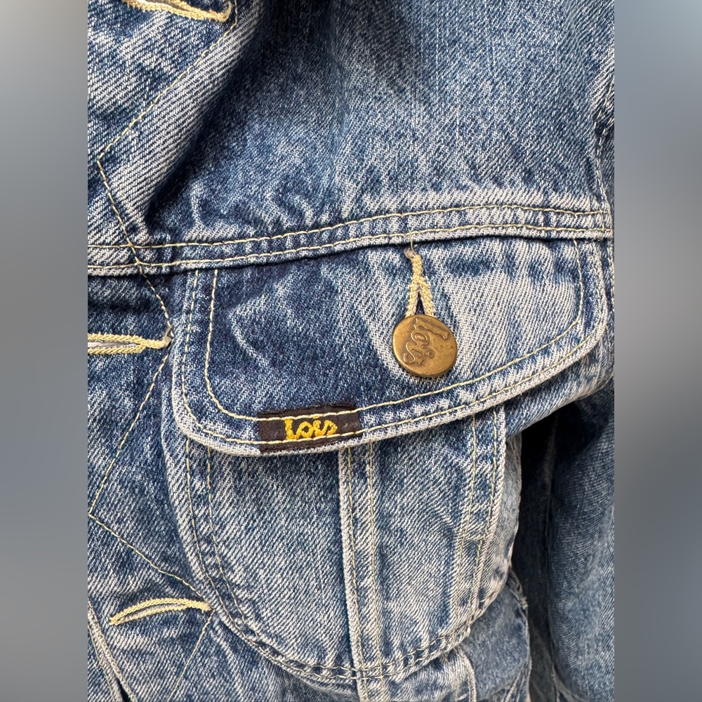 Lois Vintage 70s/80s Distressed Denim Jacket - Picture 9 of 11